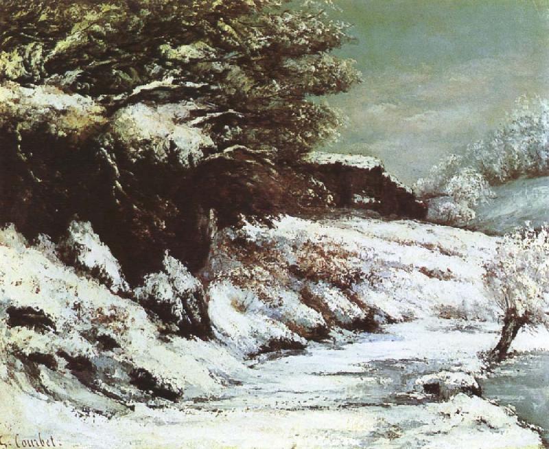 Gustave Courbet View of snow oil painting image